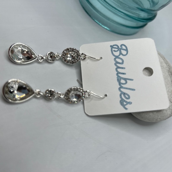 Baubles Chandelier Austrian Crystal Silver Earrings $12 EA or Bundle 3/$20 - Picture 7 of 8